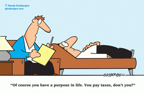 Glasbergen - taxes - purpose in life